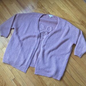Rock & Love Dusty Rose Open-Front Knit Cardigan